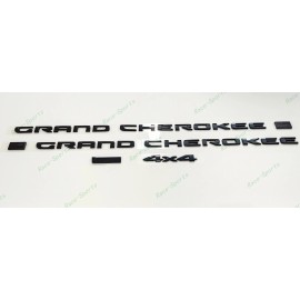 grand cherokee 4PCS 2021+ Jeep Grand Cherokee L/WL Side Door Rear 4x4 L Emblem Gloss Black