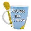 Fun Kids Dúo Tazas Cerámica Homero Marge Simpson Cuchara 310ml