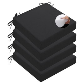 Oudoor Cushions For Patio Furniture 16"x16"x2"Outdoor Chair Cushions Set Of 4 High-Density Sponge Filling,chair pads for dining chairs With Ties For Garden Seat Chair Wicker Chair Wooden Chairs Etc