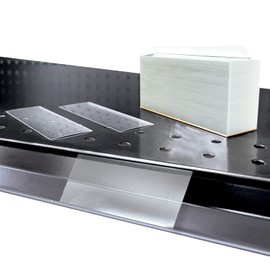 Clip Strip Corp. Price/Data Channel Label Holder Chips, Clear Plastic Tags, 3" L x 1.25" H, 7.5 Mil Thick, Gondola Shelf Edge, Reusable, Made for Point of Purchase Shelf Molding (1000)