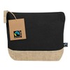 Fairtrade Kulturbeutel aus Baumwolle und Jute, 21,5 x 16,5 x