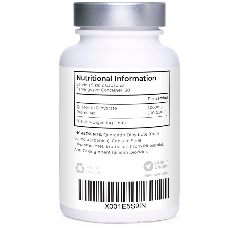 Quercetin & Bromelain 1000mg | 60 Capsules - 30 Servings