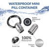 Small Keychain Pill Holder Titanium,Waterproof Tiny Pill Container with Keyring,Mini