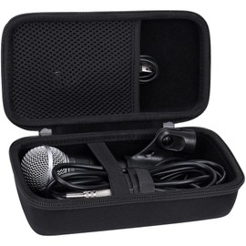 Aenllosi Hard Case for Shure SM58/PGA48/PGA58/SM48S/BETA 58A/SV200/SV100/KSM8 Microphone, Black, black, For Shure SM58/PGA58