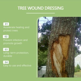Tree Wound Pruning Sealer,Tree Wound Dressing,Tree Wound Sealer Healing Cream, Tree and Bonsai Quick Recovery Wound Dressing with Brush 100g (1PC)