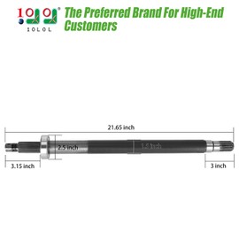 10L0L Driver Side Rear Axle Shaft for 1994.3-2009 EZGO TXT, Medalist, ST, MPT Gas Golf Cart, Includes Bearing, OEM# 72056G01 72056-G01 (ONLY for Gas Cart)
