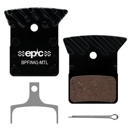 epic Disc Brake Pads with Cooling Fins | L02A, L03A, L04A, L05A, L04C | Fits Shimano 105, GRX, Ultegra, Dura-Ace, Tiagra | Ceramic & Metal Options | 1 Set (Metal)