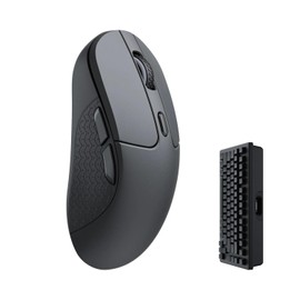 Keychron M3 4000 Hz Kabellose optische Maus Bluetooth 5.1/2.4 GHz/USB, Leichtgewicht 79g, programmierbar, PixArt 3395 Sensor mit bis zu 26K DPI/ 650 IPS für Windows Mac Linux - Schwarz