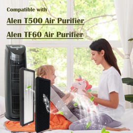 T500 Replacement Filter for Alen T500 TF60 Air Purifier, Include 2 Pack H13 HEPA and 4 Pack Activated Carbon Filter