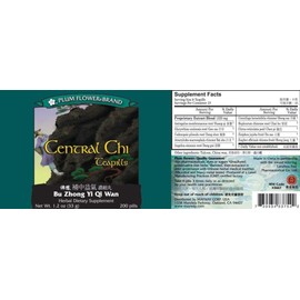 PLUM FLOWER CHINESE TEA Bu Zhong Yi Qi Wan/Central Chi, 200 CT