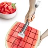 CripsTaste Watermelon Fork Cutter Slicer Tool, 2-in-1 Stainless Steel Fruit