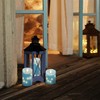 Homemory Flameless Candles with String Lights, 3 Pack Embedded Fairy