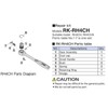 TONE Repair Kit for Ratchet Handles RK-RH3VH Drive 0.37 inches