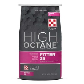Purina | High Octane Fitter 35 Topdress Show Supplement for Cattle, Pigs, Lambs, and Goats | 40 Pound (40 LB) Bag