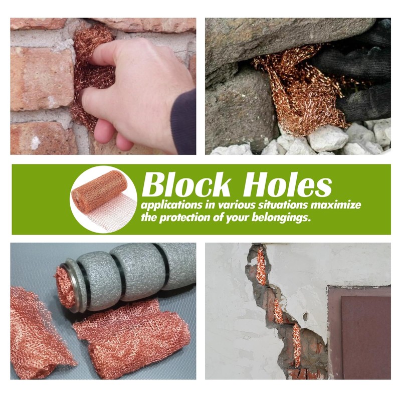 Copper Mesh Rodent Control Copper Wool for Slugs Mice Pest