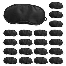 20 Pack Eye Mask for Sleeping,Blackout & Breathable Sleep Mask with Nose Pad for Men & Women,Soft Blindfold Eye Shade Cover for Travel,on The Plane, Lunch Break and Camping Usage (Black)