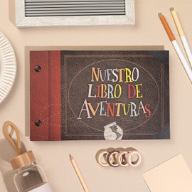 Album de fotos Nuestro libro de Aventuras UP - 40 Hojas / 80 páginas - 29.5 cm X 19 cm - Hecho a mano en México