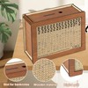 Wooden Money Box with 8 Stickers and Acrylic Plates Retro