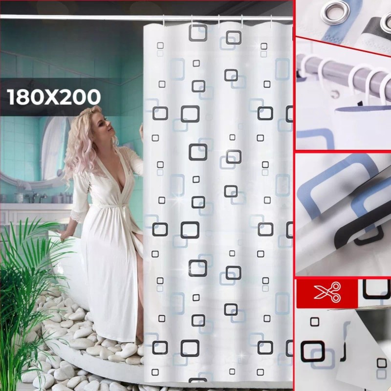 CACTUS ARCOIRIS Cortina Ducha Baño Tela Peva Larga 180cm Impermea