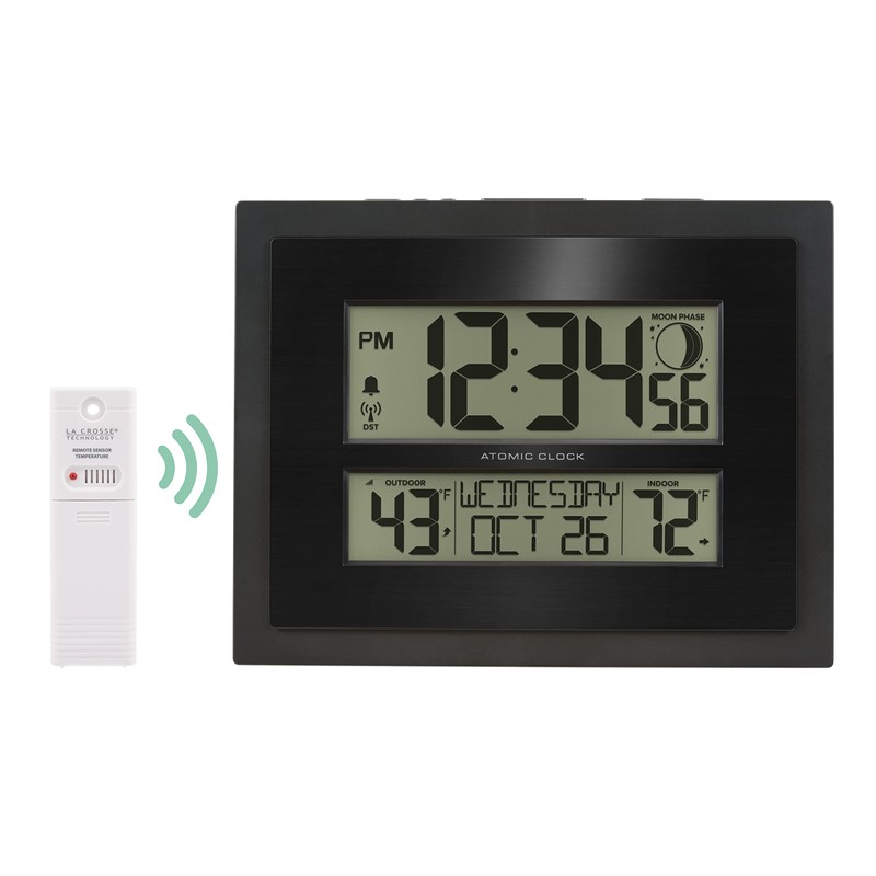 La Crosse Technology 513-75624-INT Digital Atomic Clock with Outdoor Temperature