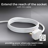 Masterplug Masterplug BFG110N-MP Four Socket Long Extension Lead, 1 Metre,