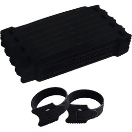 Cinchos de Tela Ajustable 100Pzs, Organizador de Cables Management Reutilizable 15cm, Bridas de Gestión Cable Correas Ordenador de Cables de Gancho, Bucle de Cuerda Sujetacable Para Escritorio Oficina