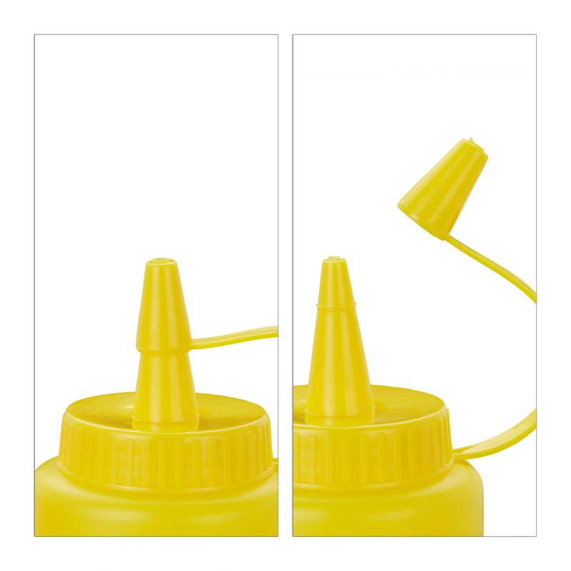 Relaxdays 18 x Squeeze Sauce Bottles, Refillable, Home & Catering,