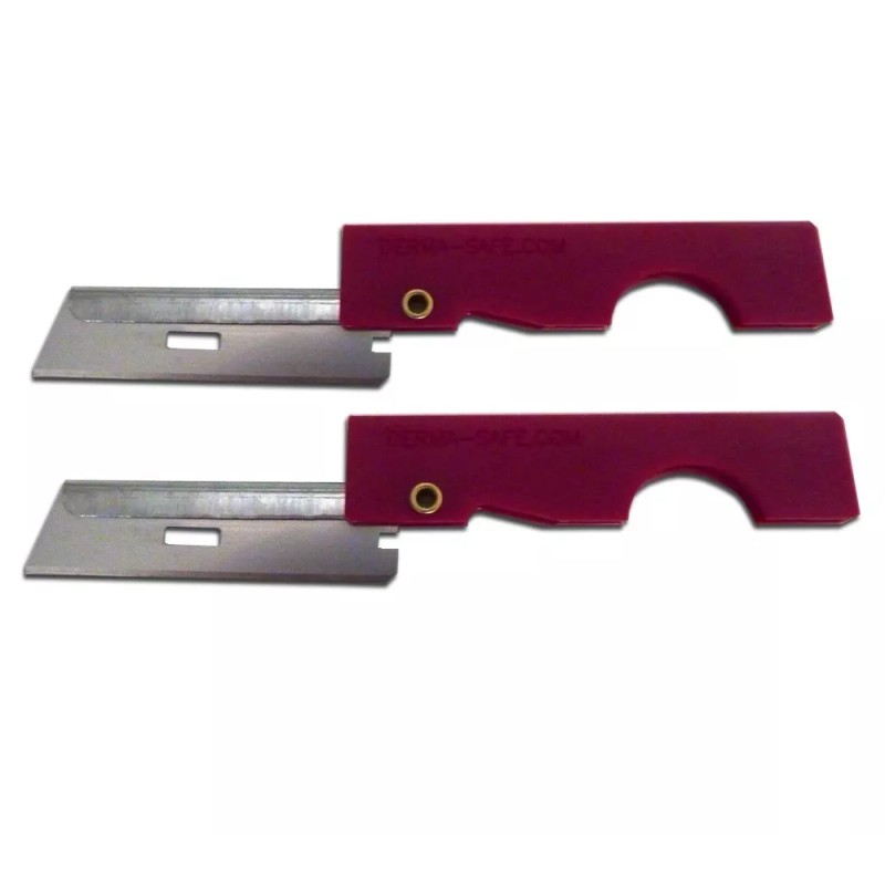 Derma-Safe Derma Safe Folding Razor Knife 10 pack Red for