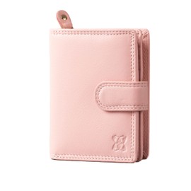 Lakeland Leather Ladies Small Leather Tab Purse in Pink
