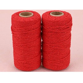 656 Feet Cotton Baker's Twine Spool 10 Ply,Crafts Twine String for DIY Crafts and Gift Wrapping (Red)
