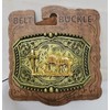 Unbranded Western Belt Buckle Gold Tone Praying Cowboy Kneeling At