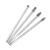 4Pcs Extended Carbide Rotating Burr Set 1/4in Shank Tungsten Steel