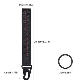 maxin 2pcs Classic Keychain Fashion Keychains Lanyard,Fabric Keychain Wrist Lanyard for Cars Keys Wallets Jeans Decoration, Car Accessories(Black)