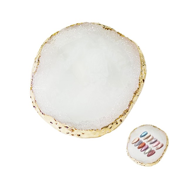 HABNI Harz Nagelkunst Palette – Maniküre Display Fach Mit Goldenem