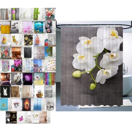 Sanilo, Shower Curtain, Many Beautiful Shower Curtains to Choose from, High-Quality 12 rings, waterproof, anti-mould effect., Pretty, 180 x 200 cm