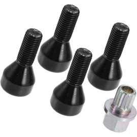 Merautop SJ 36136786419 Rim Lock Security Wheel Bolts Nuts Set M12 x 1.5 Replacement for 1/3/5/6 Series E88 E60 E90 36131180882 36136764057