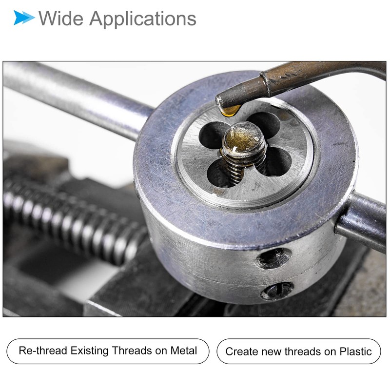 CoCud Round Threading Dies, #6-32 UNC Thread, 9SiCr Alloy Tool
