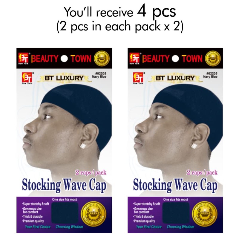 4 Pcs Wave Cap Stocking Caps Stretch Compression Long Lasting