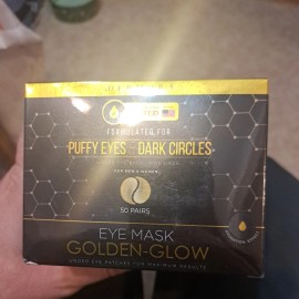 DERMORA 24K Gold Eye Mask 50 Pairs Puffy Eyes and Dark Circles Treatments by Dermora