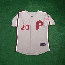 Majestic Mike Schmidt 1989 Philadelphia Phillies Cooperstown Men's Grey Road Jersey - M
