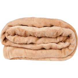 Bestgoodies Cuddly Blanket Pack of 2 Extra Soft High-Quality Microfibre Fleece Blanket 70 x 100 cm Nougat