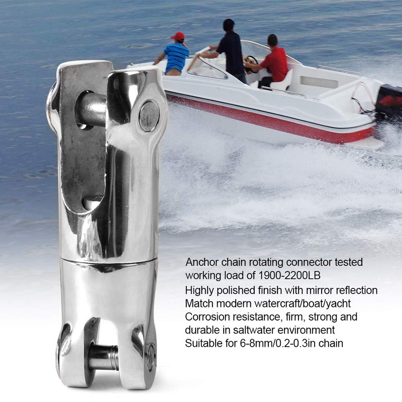 Anchor Chain Swivels Connector Anchor Rotating Connector 8mm Chain Stainless