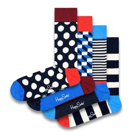 Happy Socks colourful and playful Stripe Gift Boxes for Men and Women, Premium Cotton Socks - Multi Big Dot, size: 36-40