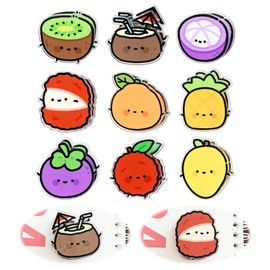 9 PCS Cute Chip Clips Food Bag Sealer Sealing Clips, Fruit Shaped Chip Funny Kitchen Clips Snack Bag Sealer, Acrylic Binder and Paper Clips Bag Clips for Airtight Seal Food Storage