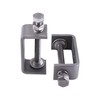 AOMIKITSTU Pack of 2 C Clamps, Silver Lifting Rings C