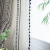 Deeprove Boho Curtains 84 Inches Long, Cream White and Black