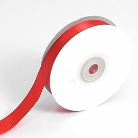 Red Double Faced Satin Ribbon, width: 16 mm, 25 m (Full Reel) Crafts Gift Wrap Floristry