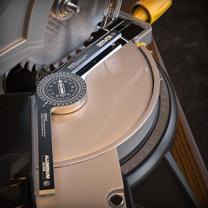 LEXIVON [2-pack] Aluminum Miter Saw Protractor | 7-Inch Rust Proof
