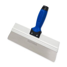 REFINA Skimming Spatula for Plasters, Renders, & Compounds - 12" (300mm) Plastering Spatula w/ 0.5mm Stainless Steel Skimming Blade & Ergonomic ‘T’ Handle - Levelling & Plastering Tools