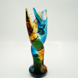 CRISTALICA Glass Sculpture Man & Woman Symbol Height Approx. 31.5 cm Handmade